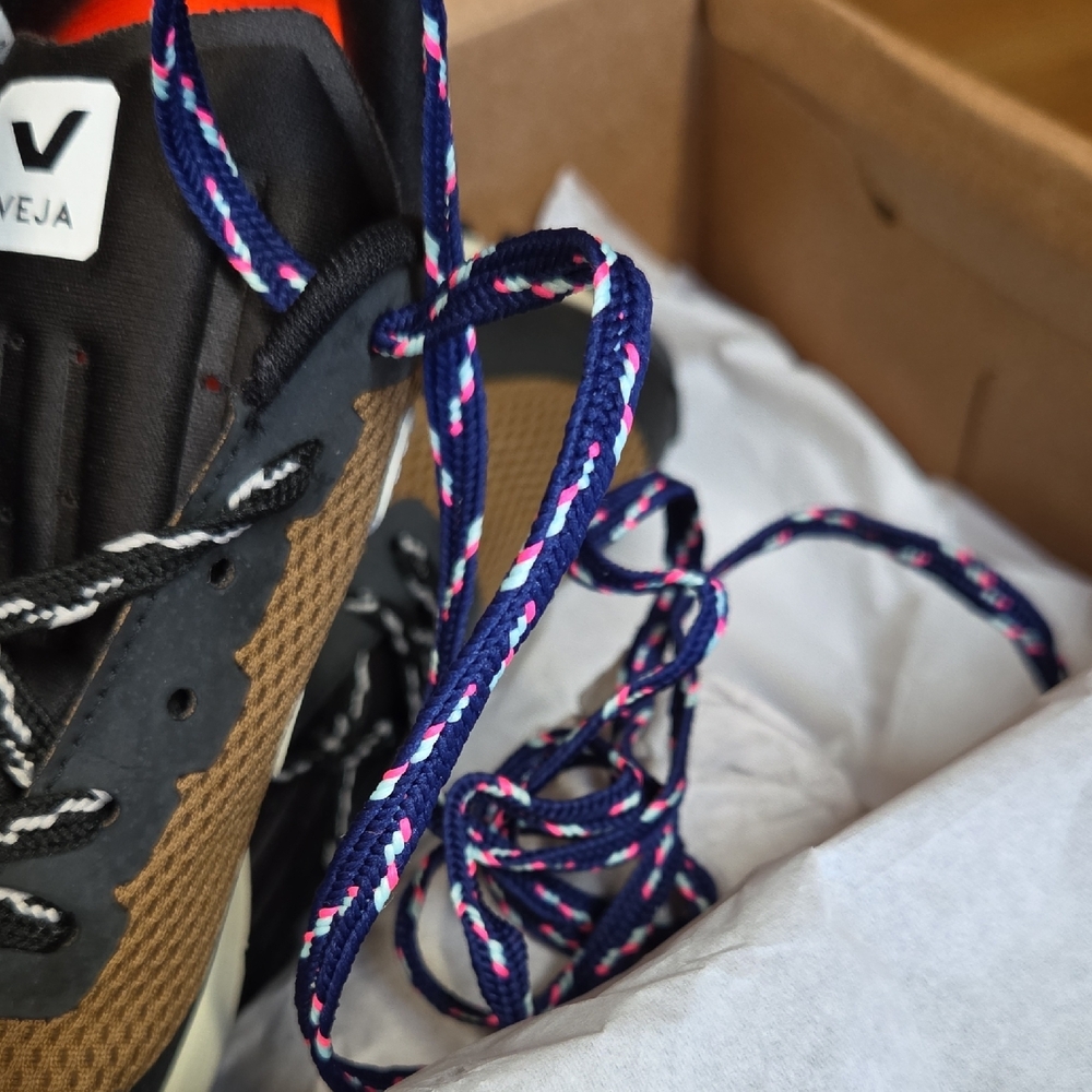 Veja Brown and Black Sneakers with Orange Insole - Picture 6 of 7